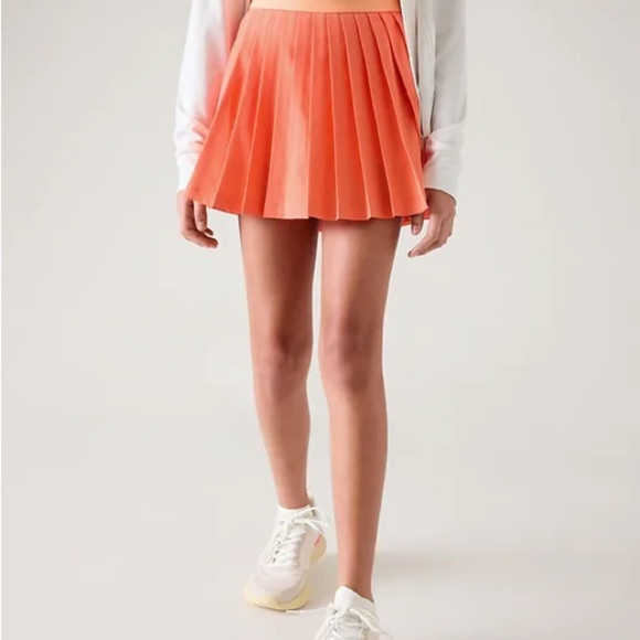 Athleta Orange Mini Skater Skirt - Picture 1 of 4